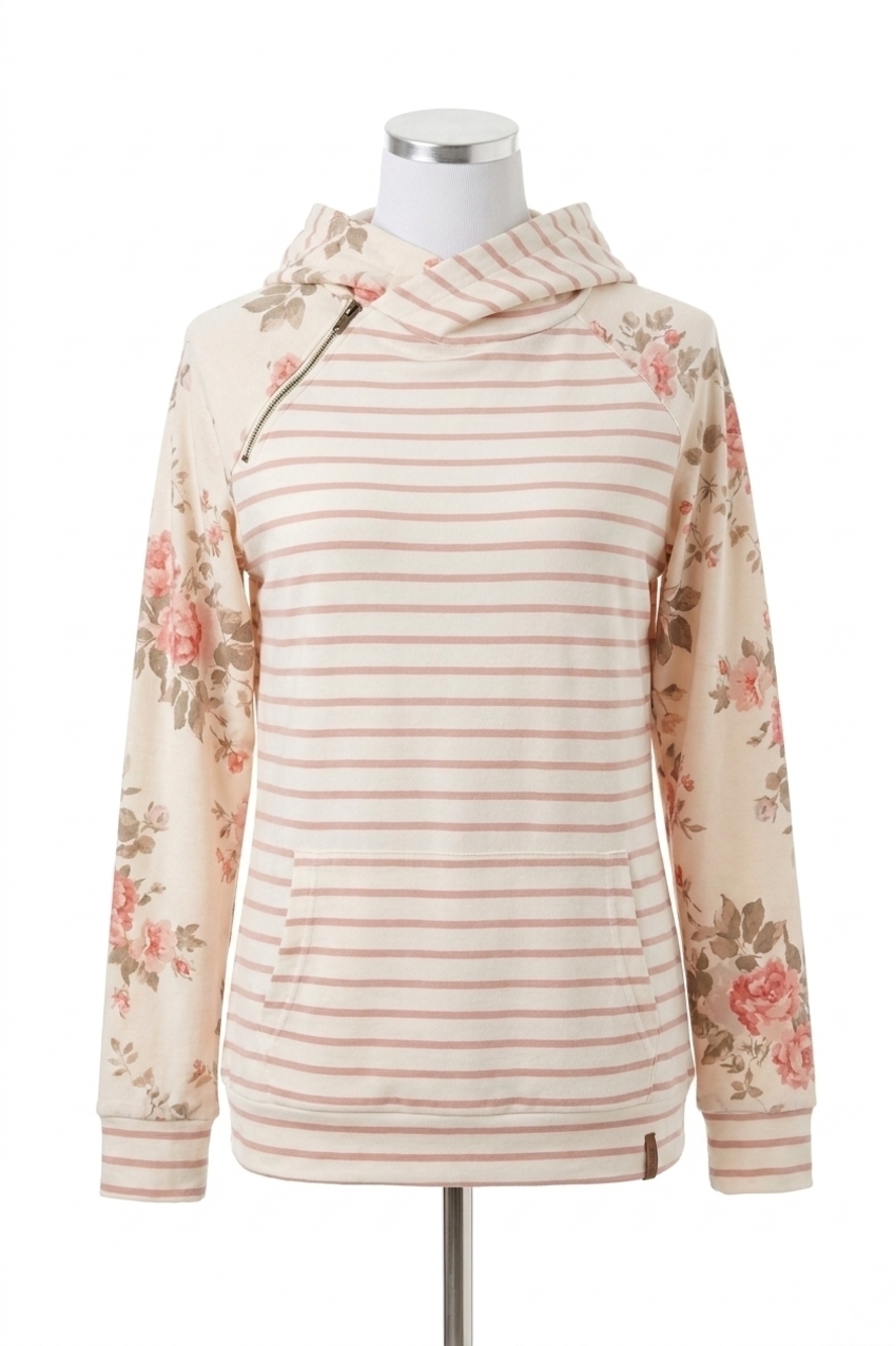 NEW AMPERSAND AVE double hooded sweatshirt in blossom breeze